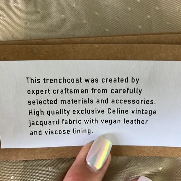 BLUET Handmade Trench coat size S - Picture 17 of 17